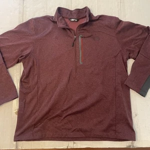 XXL Burgundy Men’s North Face 1/2 Zip Windbreaker - Picture 1 of 17