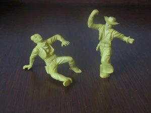 Vintage Marx Wild West Western Town Roy Rogers Cowboys Fighting 60mm NICE! - Picture 1 of 2