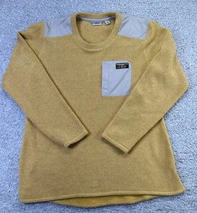 LL BEAN MENS TUMBLED SHERPA CREWNECK WARM GOLD LARGE Regular Sweatshirt - Picture 1 of 9