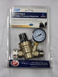 Camco 40058 RV Adjustable Brass Water Pressure Regulator - Picture 1 of 2