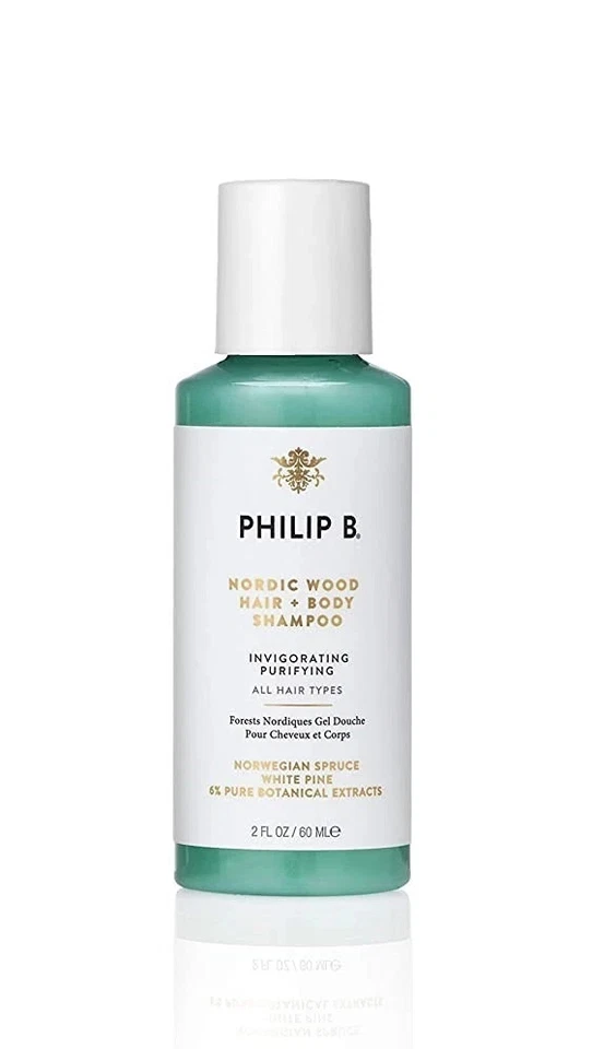 Champú para cabello y cuerpo de madera nórdica Philip B tamaño de viaje 2 oz Foto 1 de 1