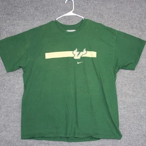 Nike Team USF Bulls T Shirt Mens XXL Green Short Sleeve Graphic Tee - Picture 1 of 5