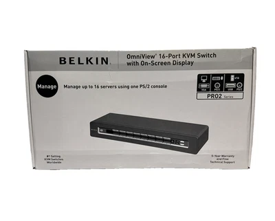Belkin OmniView Pro 2 F1DA116T 16-Port KVM Switch Brand New - Image 1 of 4