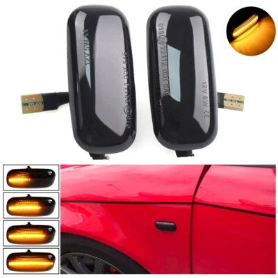 Luz de señalización lateral dinámica LED para Audi A3 S3 8P A4 RS4 B6 B7 A6 S6 RS6 C5 2 piezas Foto 1 de 4