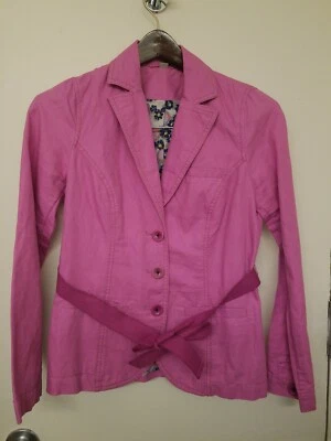 BODEN ЛАВАНДА ХОЛСТ КАРМАНЫ КУРТКА С РЕМНЕМ РАЗМЕР 2 ЖЕНЩИН - Изображение 1 из 4