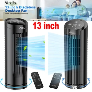 13'' Tower Fan for Bedroom 25ft/s Velocity Floor Bladeless Oscillating Fan + RC - Picture 1 of 42