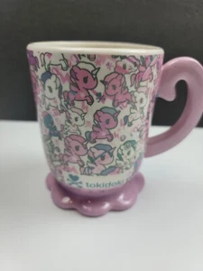 Taza de café coleccionable Tokidoki rosa unicornio de 5" de Simone Legno - Imagen 1 de 7