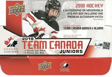 2019 UD TEAM CANADA JUNIORS BASE & PROGRAM OF EXCELLENCE FREE COMBINED SHIPPING