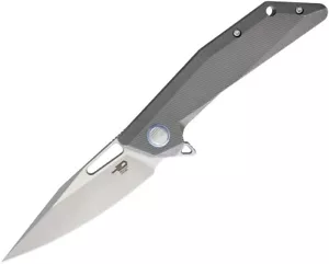 Bestech Knives Shrapnel Flipper Titan S35VN Kreamik Kugellager Grau - Bild 1 von 2