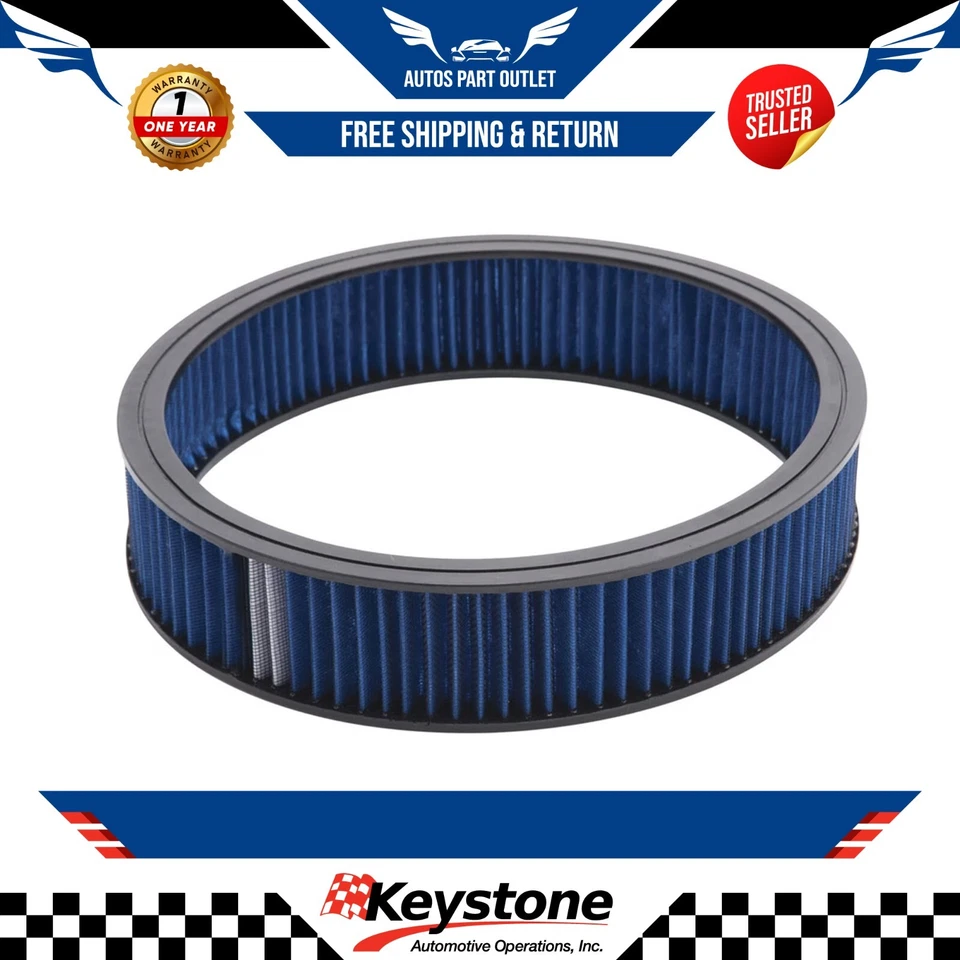 Nuevo filtro de aire; elemento Pro-Flo, algodón azul, 14 pulgadas de diámetro x 3 pulgadas, lavable Foto 1 de 1