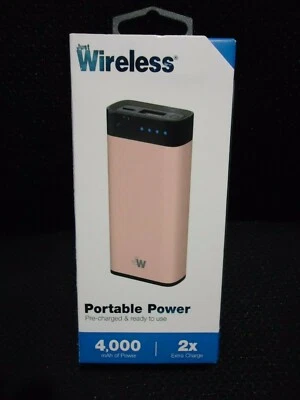JUST WIRELESS PORTÁTIL POWER BANCK 4000 mAh COLOR ROSA ESPACIAL Foto 1 de 3