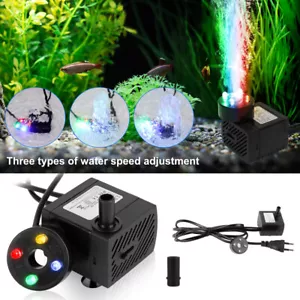 Mini pompa acqua con LED 350L/H 5W laghetto fontana fontana pompa acquario - Foto 1 di 12