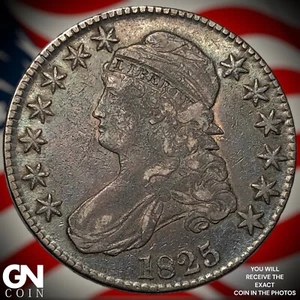 1825 Capped Bust Half Dollar M7301 - Picture 1 of 2