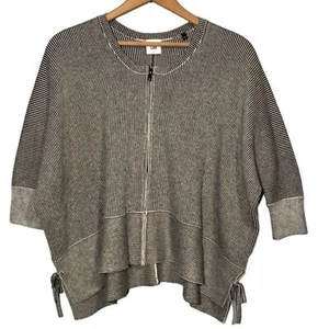 CABI | Cupid’s Cardigan Striped Zip Front Tie Side Slits Jacket size Small - Picture 1 of 13