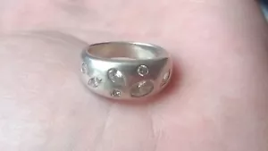 Bague en argent massif et strass - Bild 1 von 11