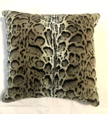 ETRO ANIMALIER LEOPARD FAUX FUR 24" SQUARE PILLOWS INSERTS ITALY SOLD SEPARATELY - Image 1 of 4