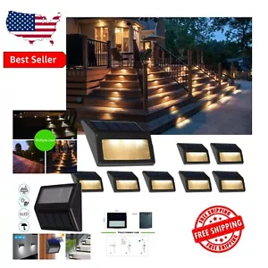 Eco-Friendly Solar Deck Step Lights - 8 Pack Warm White for Garden & Patio - Picture 1 of 8