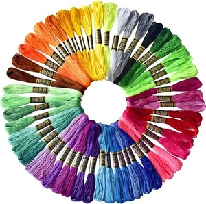 50 matassine filo da ricamo colore arcobaleno per 49 matassine, 49 colori arcobaleno - Foto 1 di 7