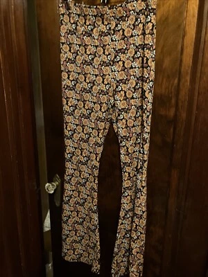 Topshop Floral Flare Bell Bottoms Stretch Pants Women’s size US 10, UK 14 EUR 42 - Image 1 of 4