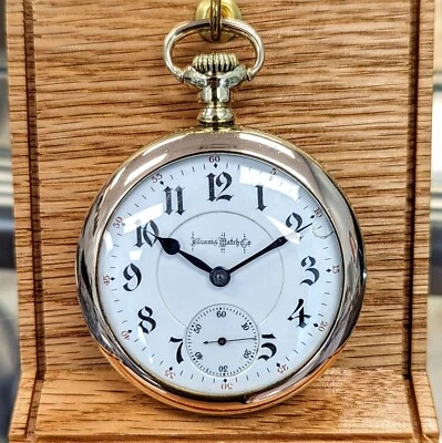 1899 ILLINOIS Bunn Special Railroad Pocket Watch 18s 24 Jewels Adjusted 10K G.F. - Image 1 of 4