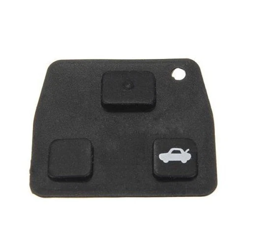 Teclado remoto del coche de 3 botones Almohadilla de goma para Toyota Avensis Corolla Lexus