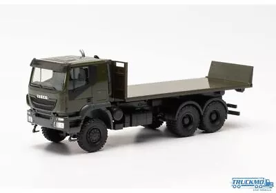Herpa Bundeswehr Iveco Trakker 6x6 Abrollflat-LKW 746526 - Bild 1 von 4