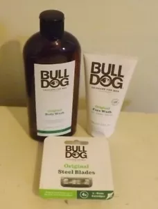 SET 3 BULLDOG SKINCARE FOR MEN 1) FACE WASH 1) BODY WASH 1) RAZOR BLADES NEW - Picture 1 of 2