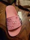 Gucci Slides Slippers Sandals Pink Size 37 Euro (7 Womens) Includes 2 Gucci Bags