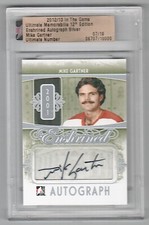 2012-13 ITG Ultimate Memorabilia Enshrined Autograph Mike Gartner Caps Auto 7/19