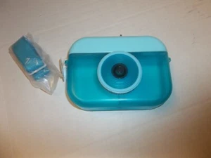 Target Bullseye Blue Camera Wellness Water Bottle with Straw and Carrying Strap - Picture 1 of 3
