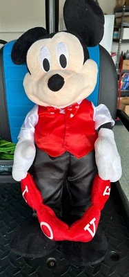 VINTAGE GEMMY DISNEY VALENTINES 22" MICKEY MOUSE LOVE PLUSH STANDING SEE DESC. - Image 1 of 4