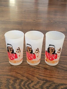 3er Set Vintage Milchglas Becher Berühmte Indianer Cochise Apache. - Bild 1 von 6