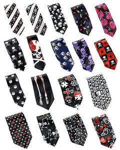 New Fashion Mens "Skull Style" Wide 2,3 inches Neck ties - Picture 1 of 12