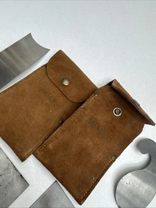 2 Lee Valley Leather Pouch Holder With Stencils - Picture 1 of 4