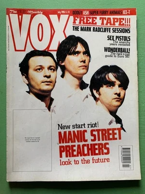 VOX July-1996 MANIC STREET PREACHERS Dodgy Ice-T Sex Positols Tupac Shakur Ash - Image 1 of 2