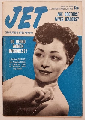 Jet Magazine June 24 1954 L 'Tanya Griffin~Haile Selassie~1950s Black History - Image 1 of 4