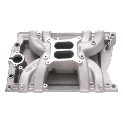 Colector de admisión Edelbrock 7551; RPM Air-Gap aluminio satinado para Oldsmobile 455 V8 Foto 1 de 2