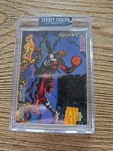 Micheal Jordan Jersey Fushion Swatch 97,98 Season Game Worn. Last Year As A Bull - Picture 1 of 6