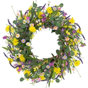 Spring Wreath 22" Spring Wreaths for Front Door Artificial Summer Wreath with... - Picture 1 of 6