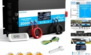 2000W Pure Sine Wave Inverter, Car Power Inverter 12V to 120V AC Converter for - Picture 1 of 8