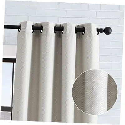  – Cortina de ventana térmica Ember | Habitación 50"W x 84"L (pack de 4) lino marrón Foto 1 de 4