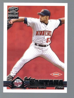 2000 Pacific Paramount Update Johan Santana #50-U Rookie RC - Image 1 of 2