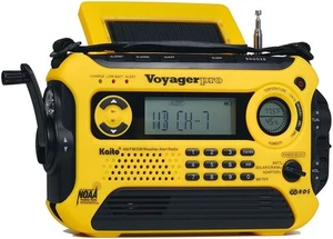 KA600 Voyager Solar  Weather Alert Multiband Yellow Radio w/RDS & USB AC Adapter - Picture 1 of 2