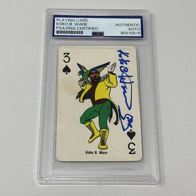 1988 WWF Superstars Koko B  Ware Signed Autograph Card PSA DNA - Image 1 of 3