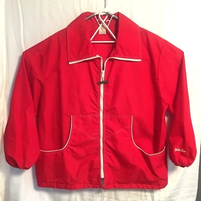 Abrigo Chaqueta Cortavientos Vintage Años 80 Weather Tamer Rojo Talla 44 Excelente Foto 1 de 4