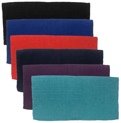 TOUGH 1 Western Saddle Blanket 4lb Wool Blend - 34" X 36" - 6 Color Choices