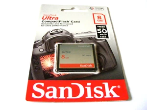 8GB Compact Flash Card Ultra 333x 50MB/s ( 8 GB CF Karte Ultra ) SanDisk Neu - Bild 1 von 1