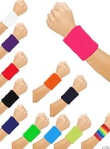 NEU UNISEX ARMBÄNDER NEON FARBE KOSTÜM JUNGGESELLINNENABSCHIED SCHWEISSBÄNDER ARMBAND - Bild 1 von 1