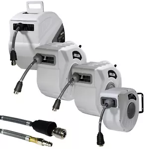 Druckluftschlauch Aufroller Schlauchtrommel Automatik Trommel 10m-30m hellgrau - Bild 1 von 35
