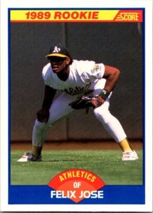 1989 Score Baseball 629 Felix Jose